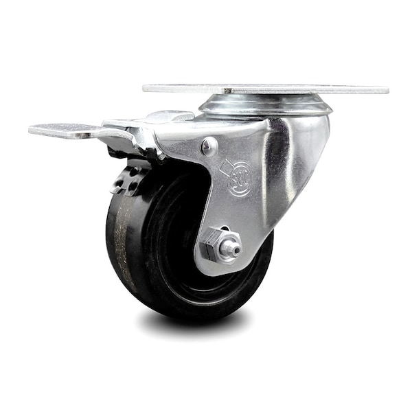3.5 Inch Phenolic Wheel Swivel Top Plate Caster with Total Lock Brake SCC